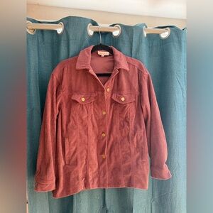 Women's Corduroy Jacket in Mauve